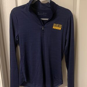 Under Armour Blue Quarter-Zip with Yellow Logo